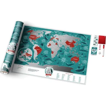 Travel Map Marine World - Stírací mapa světa