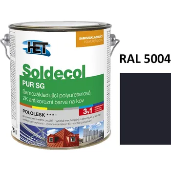 barva na kov Soldecol PUR SG 2,5 L RAL 5004
