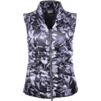 Péřová vesta EA7 Vesta 6XTQ01, květinový vzor, fialová, dámská XS