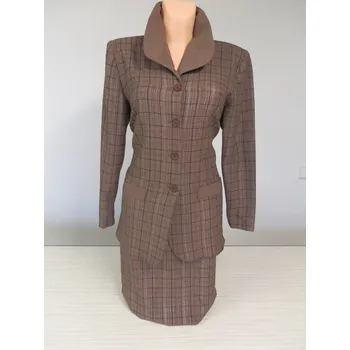 Dámský kostýmek Kostýmek SANA, Barva Hnědá, Velikost 42 - na zakázku, Materiál 96%Bavlna4%Pes