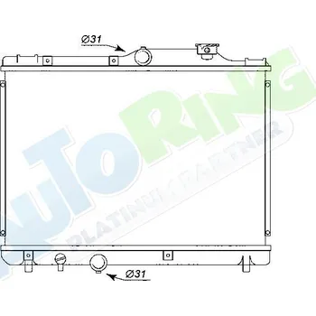 Chladič motoru Chladič vody TOYOTA Corolla (E11) 03.97-2001 LP.0000.1690.67-189566 - DOPRAVA ZDARMA