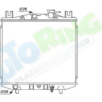 Chladič motoru Chladič vody SUBARU Justy (KAD) 10.84-09.95 LP.0000.1721.20-176791 - DOPRAVA ZDARMA