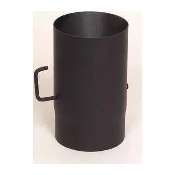 Kouřovod ABX roura s klapkou 0,25m / 130mm (síla 1,5mm) - černá