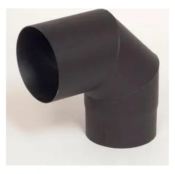 Kouřovod ABX koleno 90°/ 130mm (síla 1,5mm) - černá