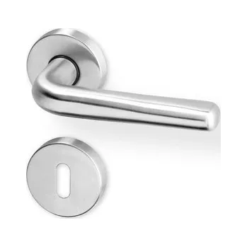 Dveřní kování Dveřní kování SIRA SlideBloc light R nerez PK (Dveřní rozetové kování SIRA SlideBloc light R nerez PK , vhodná pro interiér, pro dozický (obyčejný), cylindrický (fab) zámek, nebo s uzamykací páčkou na WC.)