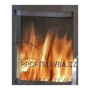 Krbová kamna ABX - náhradní sklo krb OXFORD - LAPONIE - KARELIE - rozměr cca 58cm x 31cm