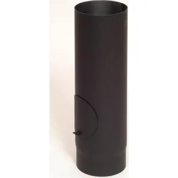 Kouřovod ABX roura s čistícím otvorem 0,5m / 130mm (síla 1,5mm) - černá