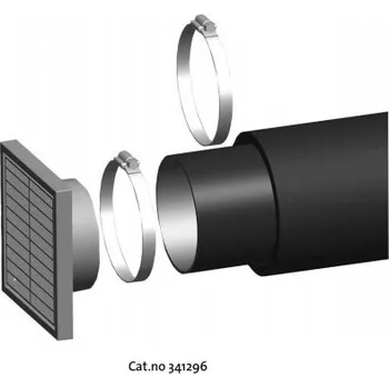 Krbová kamna Jotul set pro připojení externího vzduchu - průměr 100mm, délka 1m, pro řadu F 160