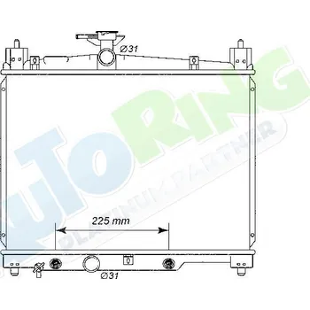 Chladič motoru Chladič vody TOYOTA Yaris (CP10,XP10) 03.99-04.02 LP.0000.1665.84-189695 - DOPRAVA ZDARMA