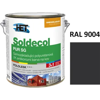 barva na kov Soldecol PUR SG 2,5 L RAL 9004