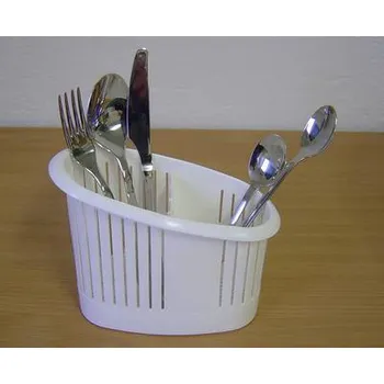 Odkapávač na nádobí Odkapávač na příbory ovál plast bílý