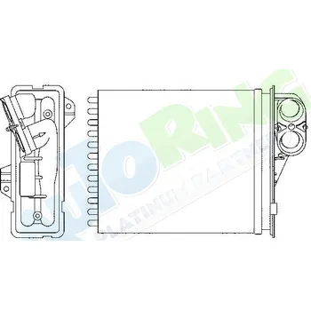 Výměník tepla Radiátor topení DACIA Logan (SD) 2004-2009 LP.0000.1976.57-198993 - DOPRAVA ZDARMA