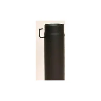Kouřovod ABX roura s klapkou 0,5m / 150mm (síla 1,5mm) - černá