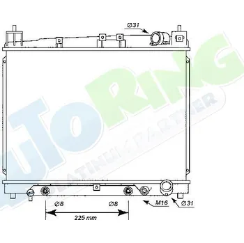 Chladič motoru Chladič vody TOYOTA Yaris (CP10,XP10) 03.99-04.02 LP.0000.1707.44-189704 - DOPRAVA ZDARMA