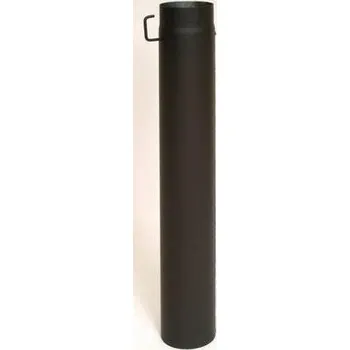 Kouřovod ABX roura s klapkou 1m / 150mm (síla 1,5mm) - černá