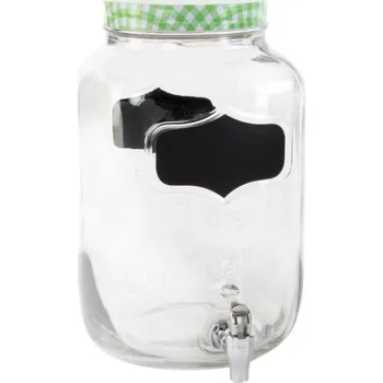 Dóza na potraviny Skleněná nádoba s kohoutkem 8l./25x20x32