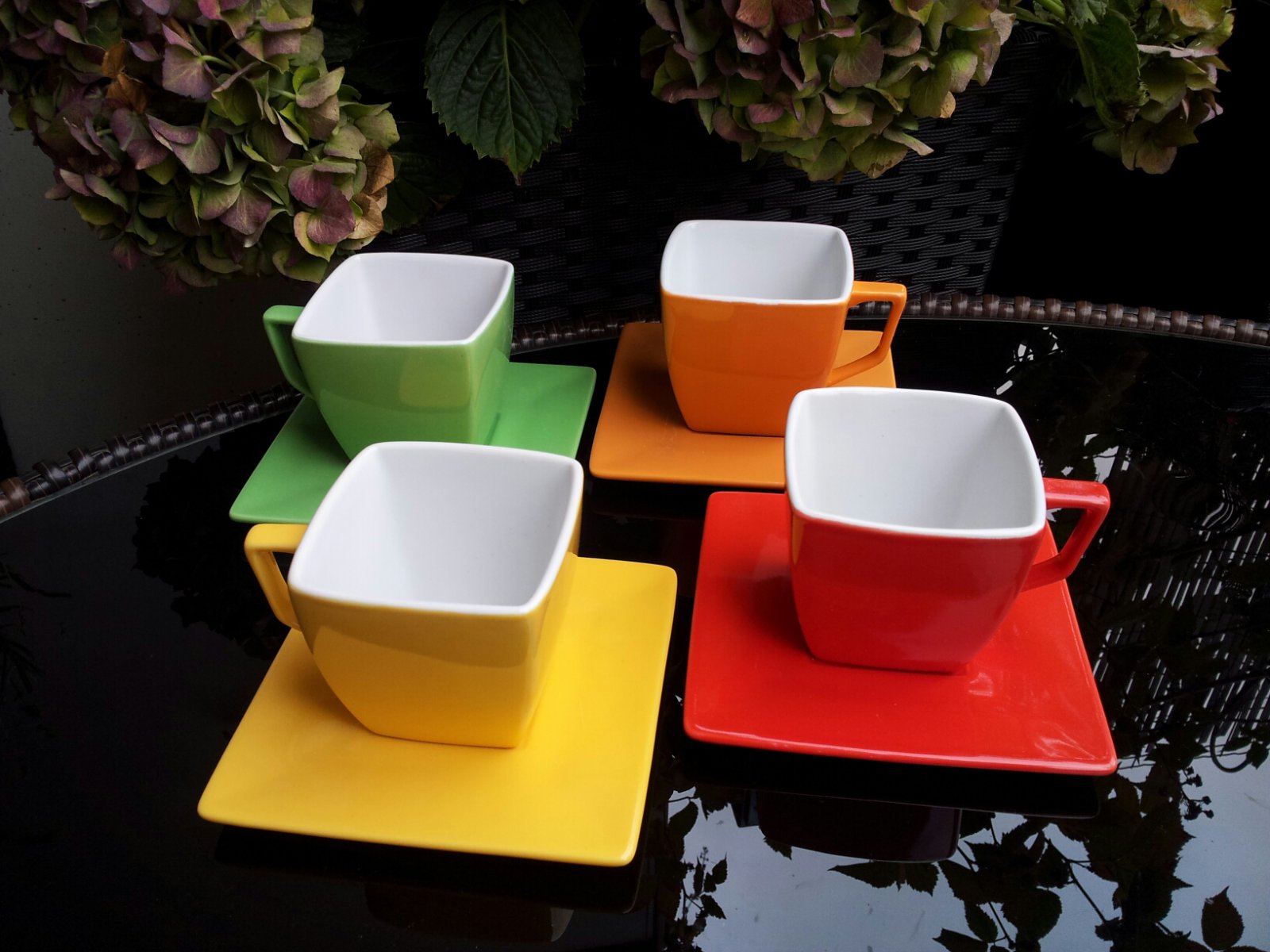 Šálek+podšálek "SQUARE" 7x9/12.5x12.5/4b