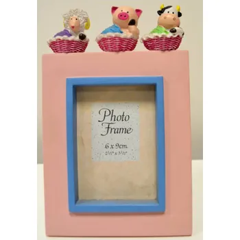 Rám na obraz Fotorámeček "ZVÍŘÁTKA V KOŠÍKU" 6x9cm