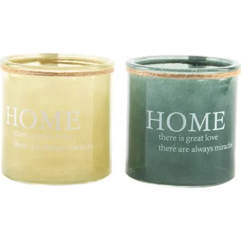 Svícen Skleněný svícen "HOME-COLOUR" 10x10/2b.