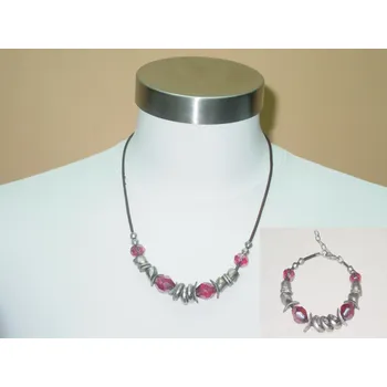 Náramek Náramek "pink gemms" 20cm