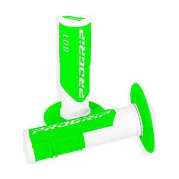 grip PROGRIP 801 off-road gripy dvouvrstvé Fluo bílo/zelené