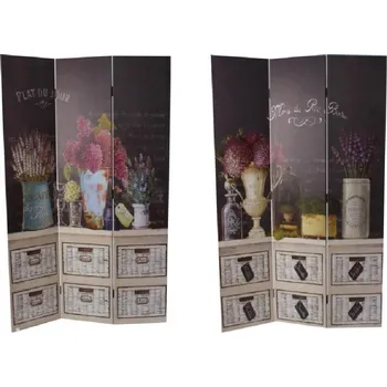 Paraván Paravan "VASES"-dřevo/oboustr. 120x180cm