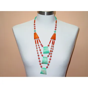 Náhrdelník Náhrdelník "blue&orange" 72cm