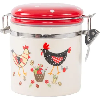 Dóza na potraviny Dóza "SPRING HENS" na klip 12x10x12cm