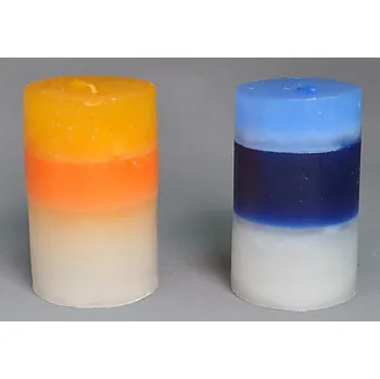 Svíčka Trojbarevná svíčka válec 6x10 (240gr)/2b