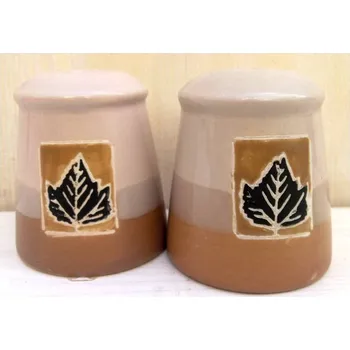 Koření Sada sůl+pepř "LEAF" 11x6cm