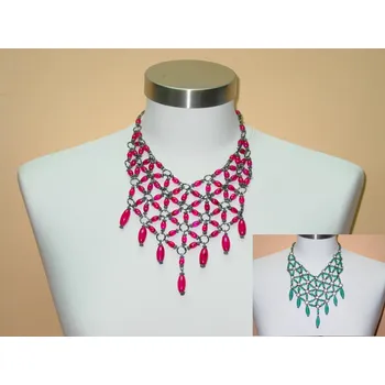 Náhrdelník Náhrdelník "collar flowers" 34cm/2b.