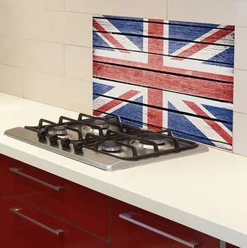 Samolepící dekorace Samolepící panel dekorace Bellacasa na zeď britská vlajka 67217 / Žáruvzdorná samolepka do kuchyně za sporák Union Jack Crearreda (47 x 65 cm)