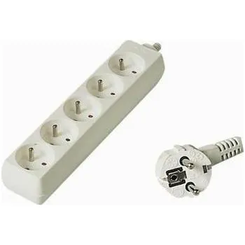 Kabel do PC PREMIUMCORD Prodlužovací přívod 230V 2m, 5 zásuvek, bílá