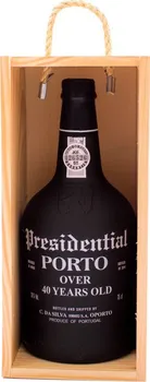 Fortifikované víno Porto Presidential Tawny 40yo 0,75l 20% + dřevěný box