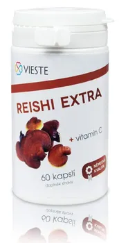 Přírodní produkt Vieste Reishi extra + vitamín C 60 cps.