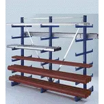 Konzolový regál dvoustranný - 5 stojen