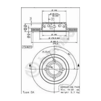 Brzdový kotouč BREMBO 09.7821.10