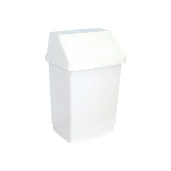 Odpadkový koš Koš na odpadky s víkem - 38,5 x 63,5 x 33,5 cm / bílá / 50 litrů