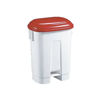 Odpadkový koš Plastový odpadkový koš Sirius 60 l - červené víko