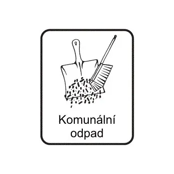 Samolepka komunální odpad 120x160 mm