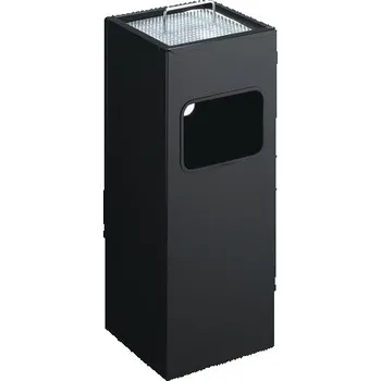 Odpadkový koš DURABLE Odpadkový koš kovový rohový s popelníkem, černý