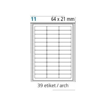 Samolepící etiketa Print etikety A4 pro laserový a inkoustový tisk - 64 x 21 mm (39 etiket / arch)