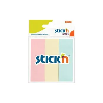 Samolepící bloček Samolepicí záložky Hopax - 25 x 76 mm / 3 x 50 lístků / pastelové barvy