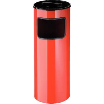 Odpadkový koš Odpadkový koš s popelníkem - červený 30 l