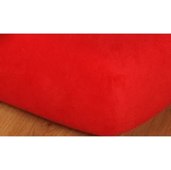 Bytový textil Prostěradlo jersey 90x200cm výška 18cm červená