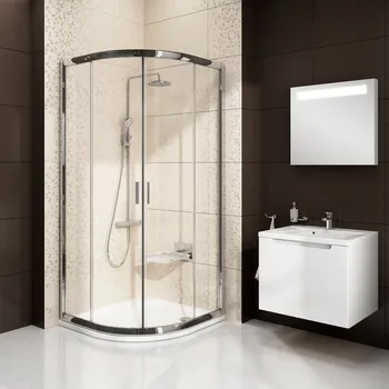 RAVAK Blix BLCP4-90 čtvrtkruhový sprchový kout lesk/grafit