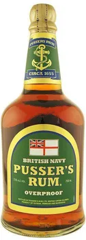 Rum Pusser's British Navy Rum Overproof Green Label 75% 0,7 l