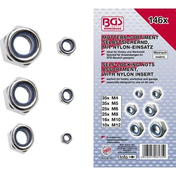 Matice Matice 6-ti hranné, samojistící, sada 146 dílů (Matice 6-ti hranné, samojistící, sada 146 dílů)