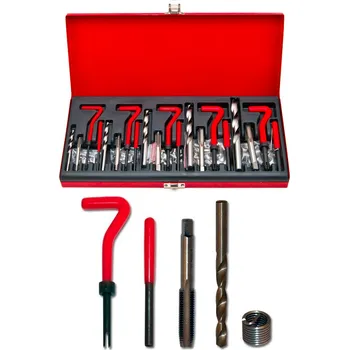 Závitořezný nástroj Sada pro opravy poškozených / stržených závitů M5 - M12 (131-dílná) (Sada pro opravy poškozených závitů PT-131)