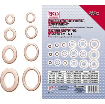 Sada nářadí Podložky měděné těsnící, 300 dílů sada (Podložky měděné těsnící, 300 dílů sada)